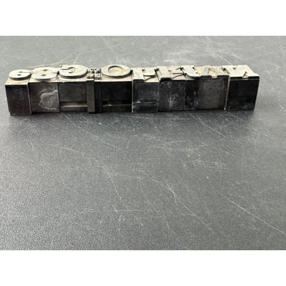 Vintage Metal Letterpress‎ Printing Blocks Mixed Lot Typography Lead Type Stamps